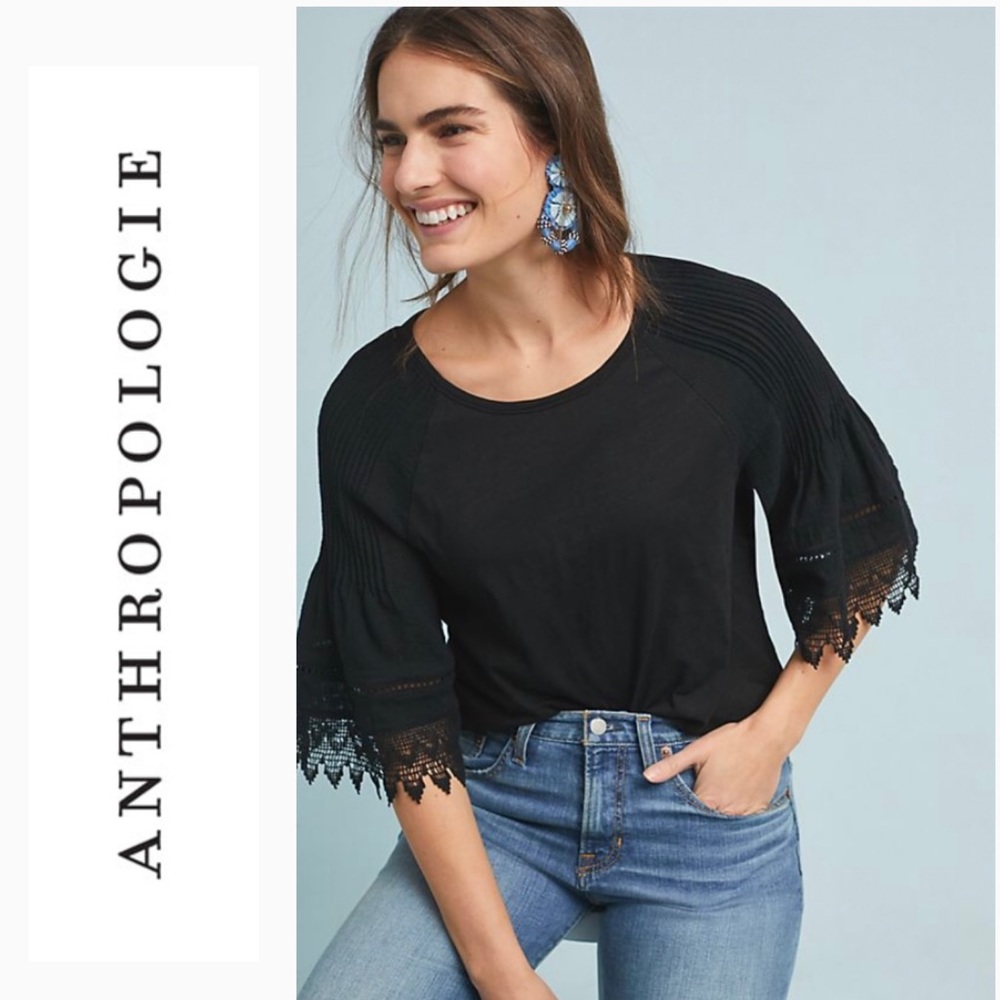 Anthropologie Pennbrooke Black Top